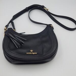 Nanette Lepore Crossbody Purse Black Tassel Gold‎ Tone Small Bag